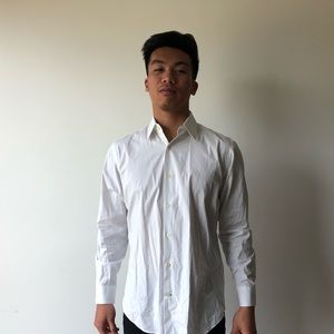Banana Republic Plain White Button Up